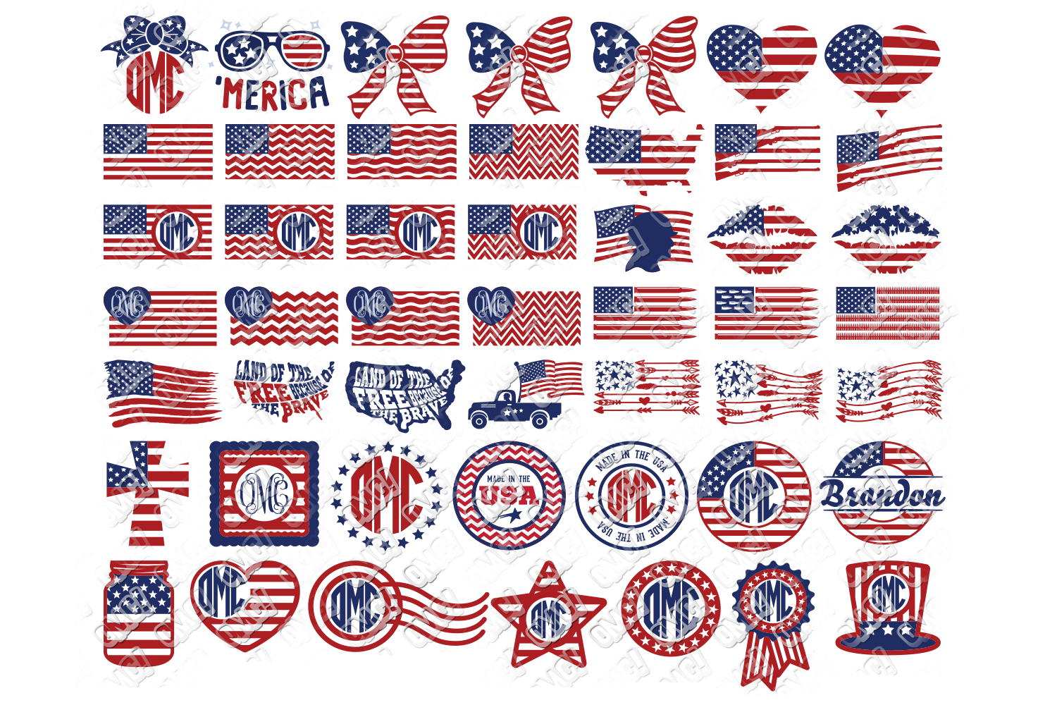 American Flag SVG Bundle