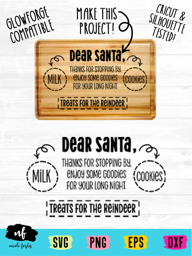 Download Santa Cookie Cutting Board SVG Cut File