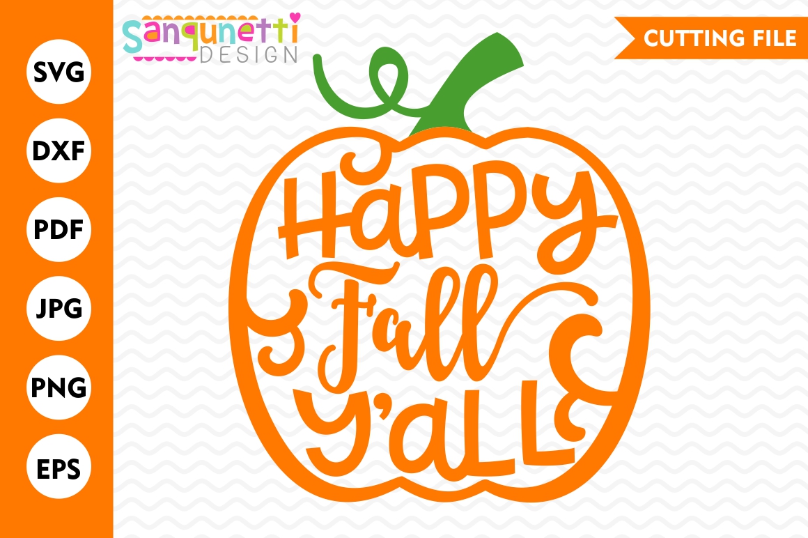 Happy Fall Y'all SVG, Fall svg, Autumn svg (119627) | Cut Files