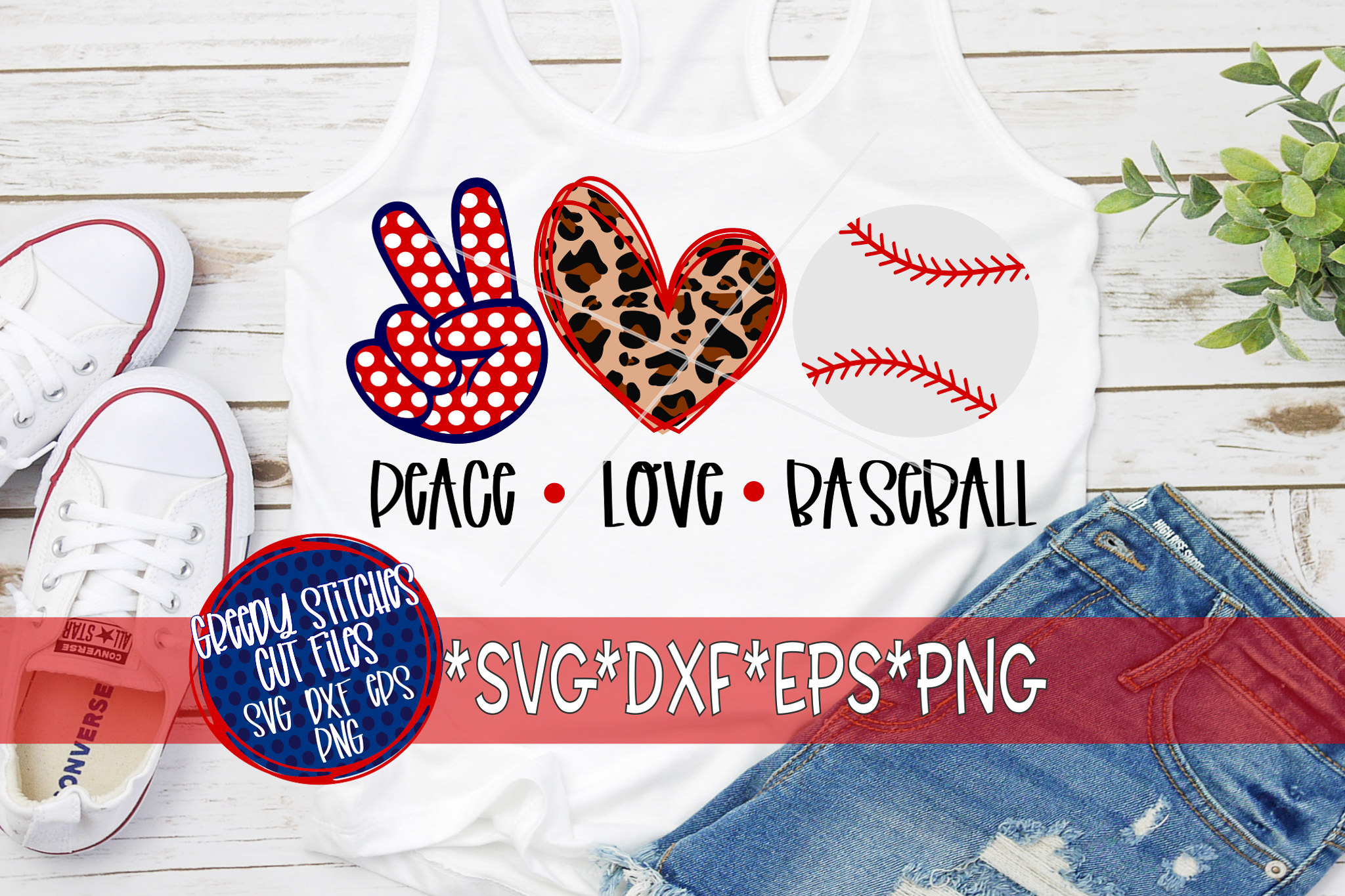 Peace Love Baseball SVG, DXF, EPS, PNG Files
