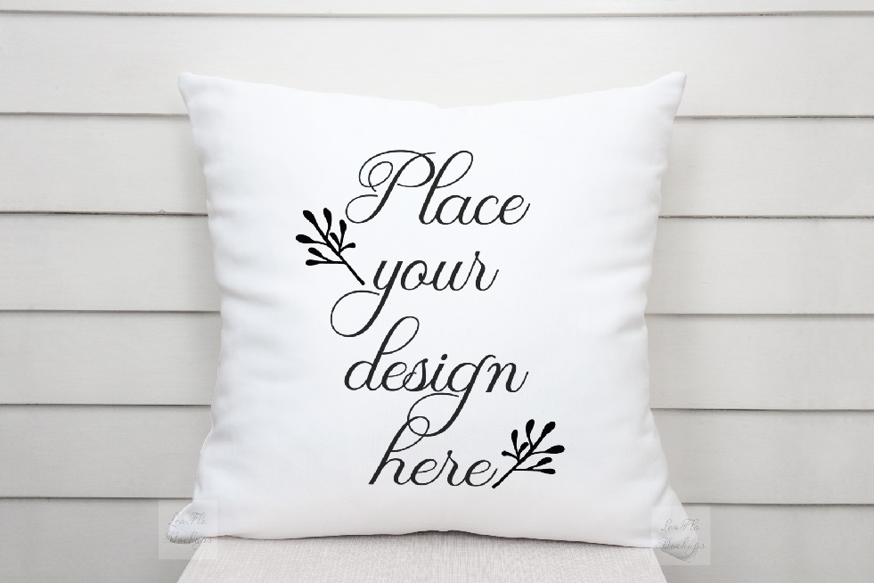 Download White pillow mockup cushion template summer nautical mock up