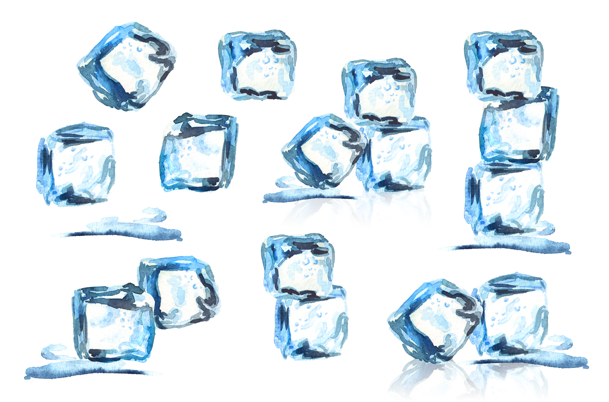 Ice cubes (132667) | Illustrations | Design Bundles