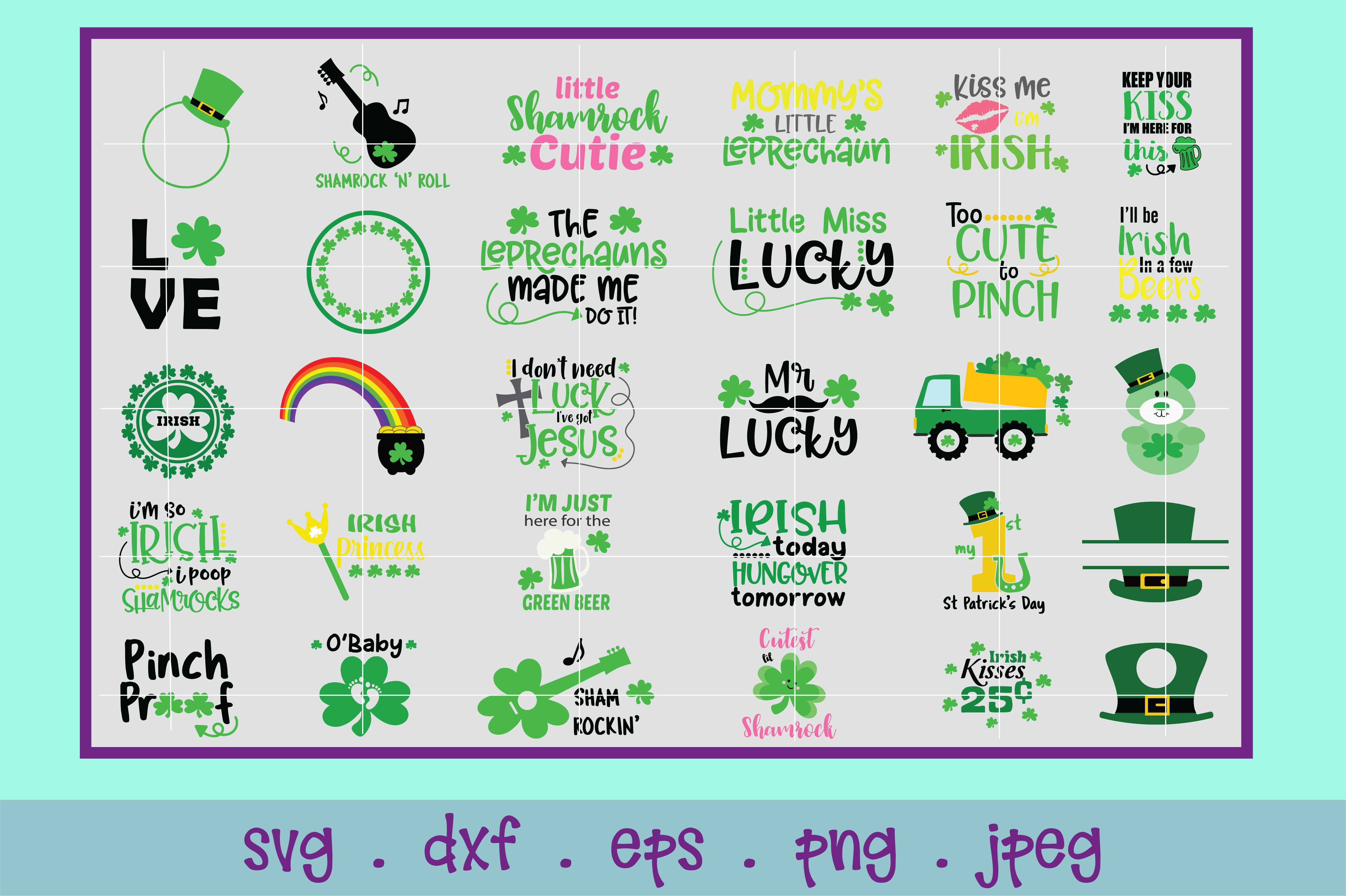 St. Patrick's Day SVG Cutting Machine Files Bundle