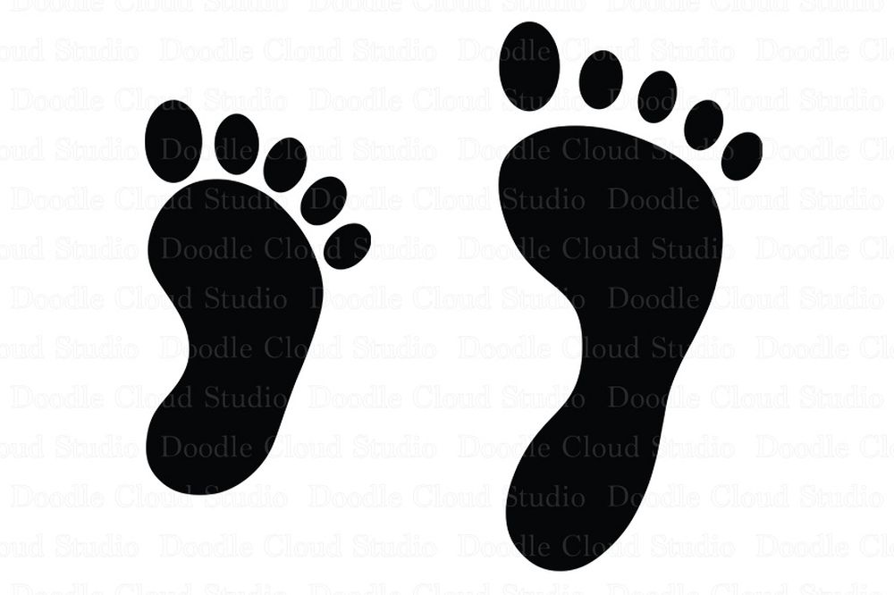 Download Baby & Adult Foot SVG files for Silhouette Cameo and ...