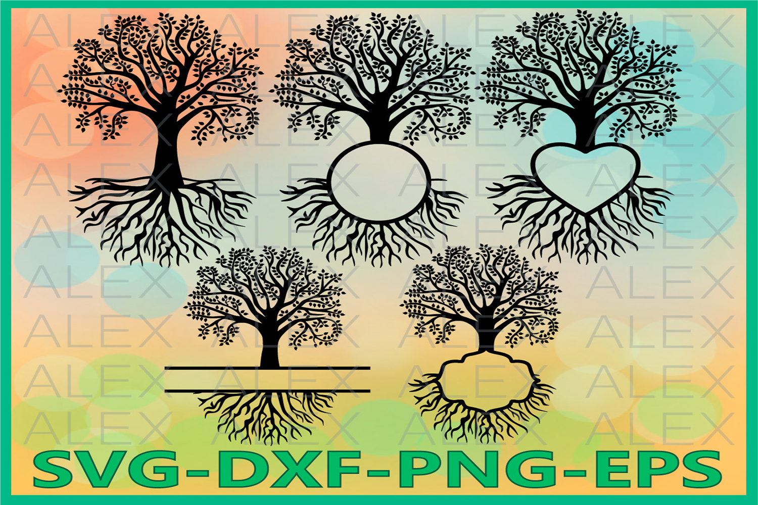 Download Family Tree SVG, Tree SVG Files, Tree Monogram Svg