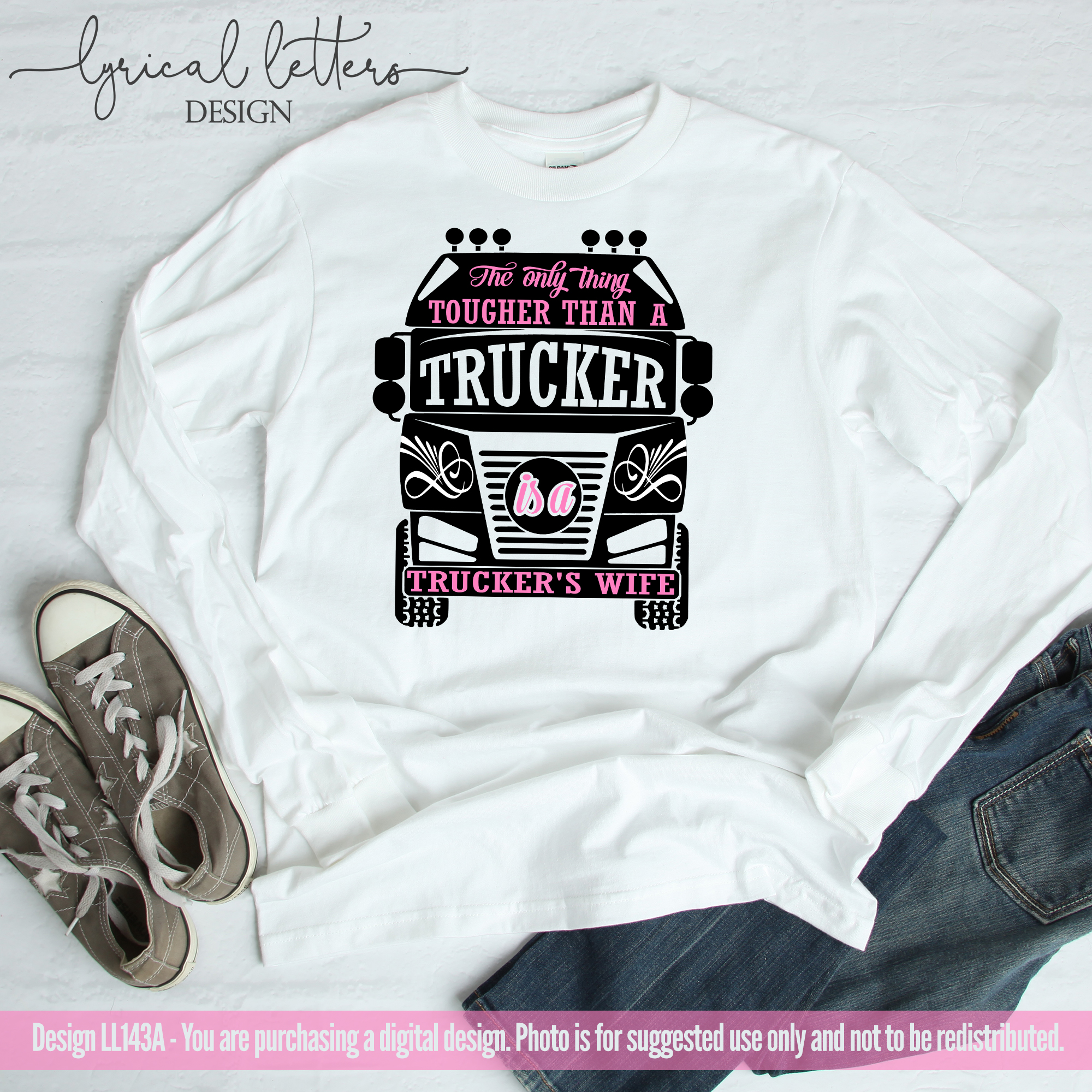 Trucker's Wife Occupation SVG DXF FCM LL143A (200376) | Cut Files ...