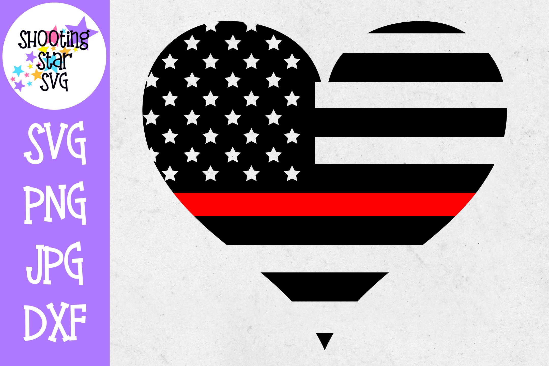 Download American Flag Heart - Thin Red Line - Firefighter SVG ...