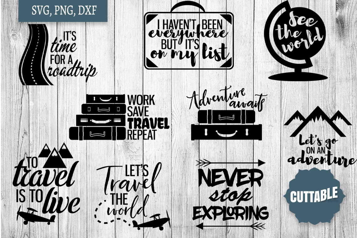 Download Travel SVG bundle, Travel quote cut file, Adventure SVGs