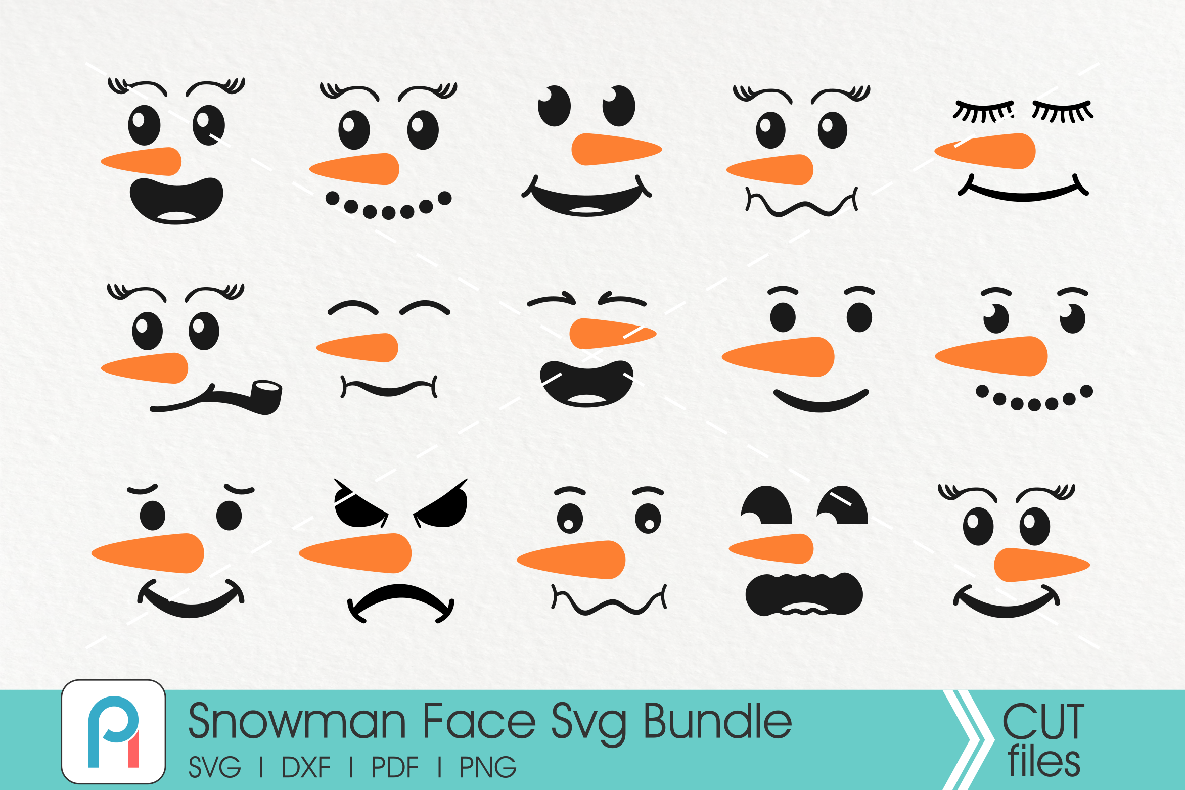 snowman-faces-svg-bundle-snowman-vectors-173804-svgs-design-bundles