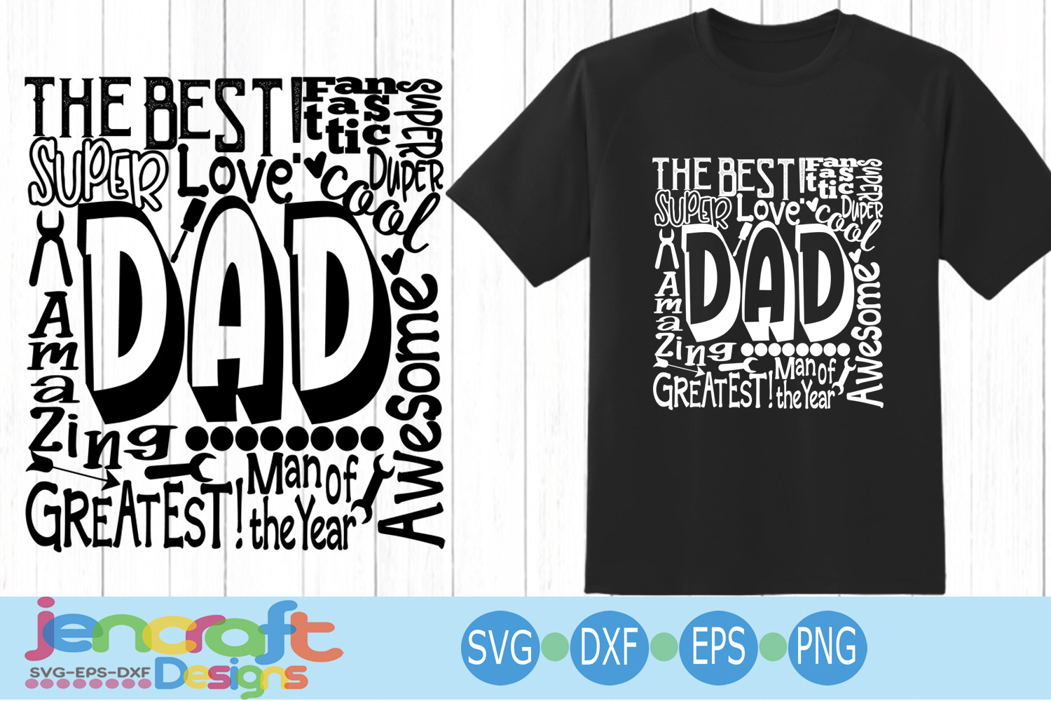 Download Dad SVG, Father's Day SVG, typography word art Svg, Eps, Dxf (265205) | SVGs | Design Bundles