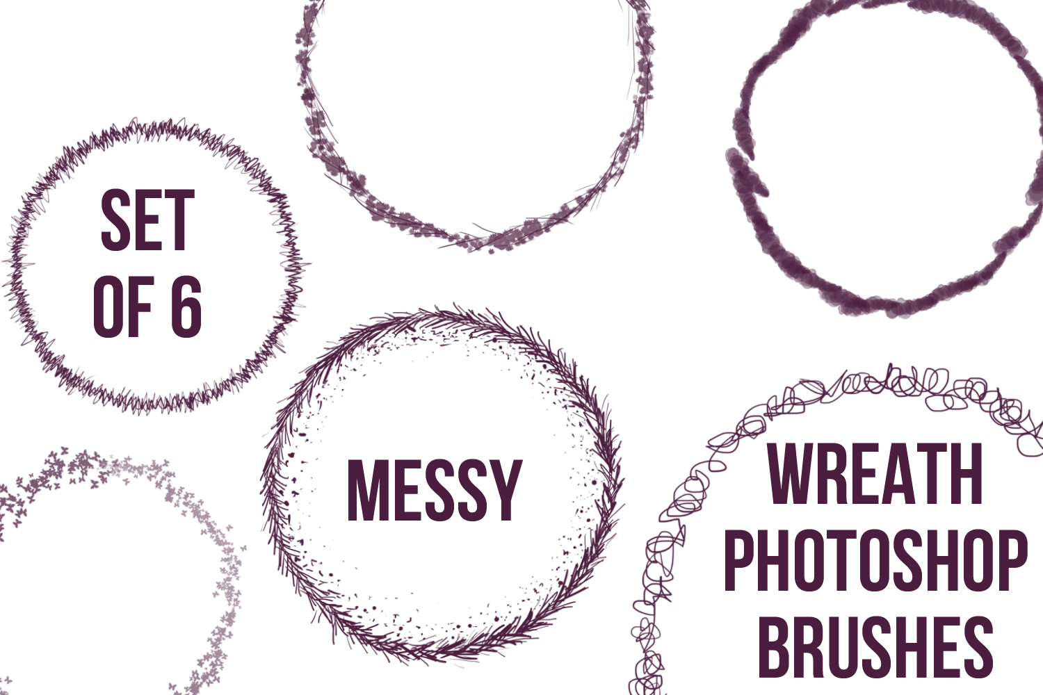 Set of 6 Wreath Brushes