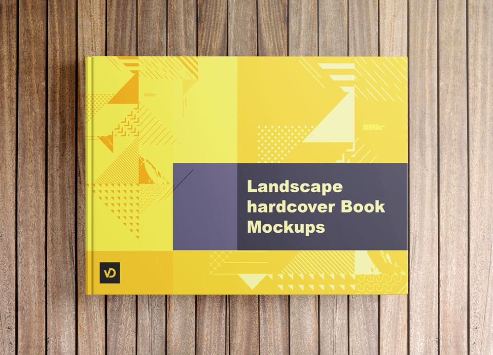 Download Landscape Hardcover Book Mockup (38375) | Mock Ups | Design Bundles