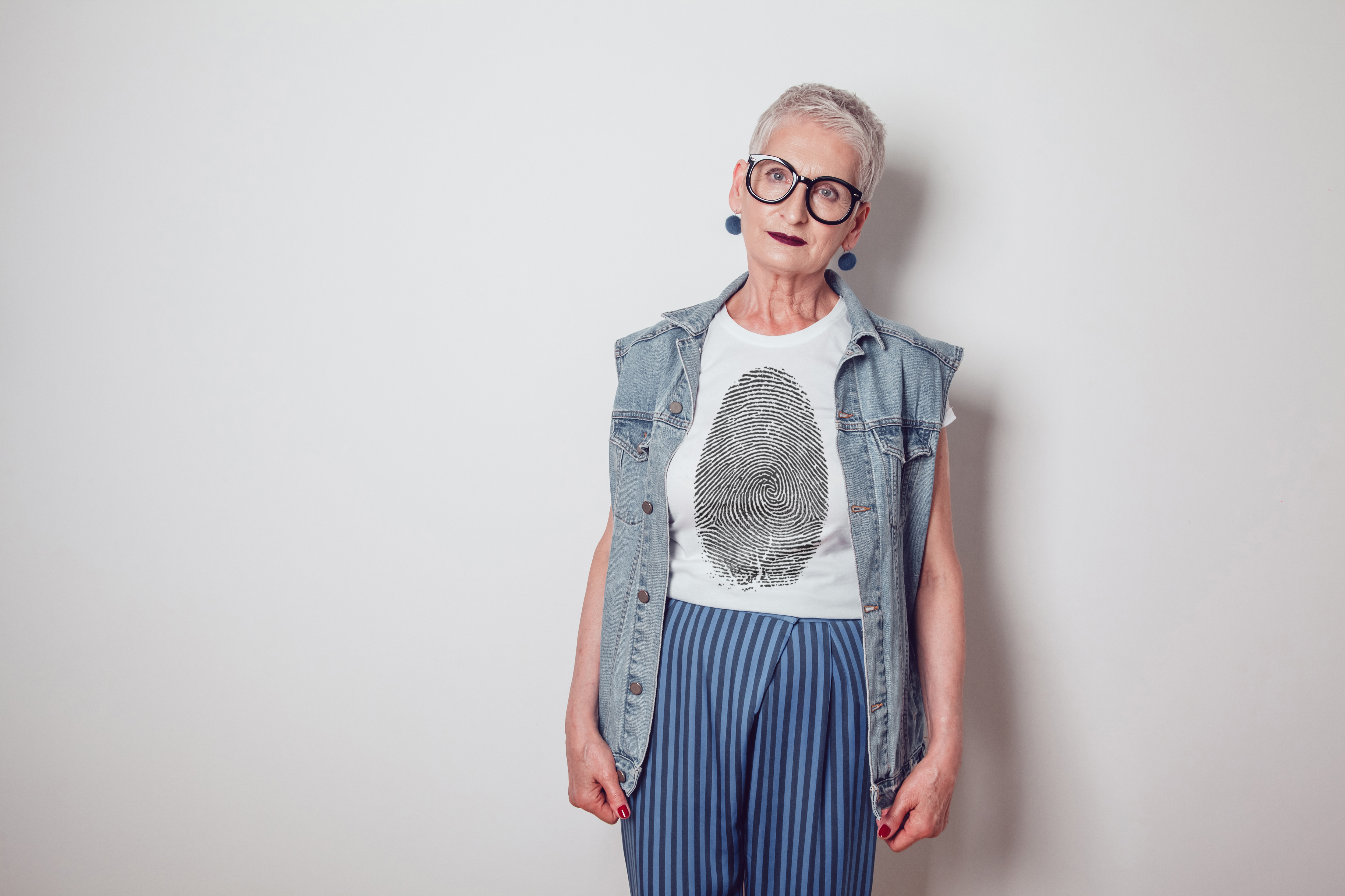 Download Old Woman T-Shirt Mock-Up (33881) | Mock Ups | Design Bundles