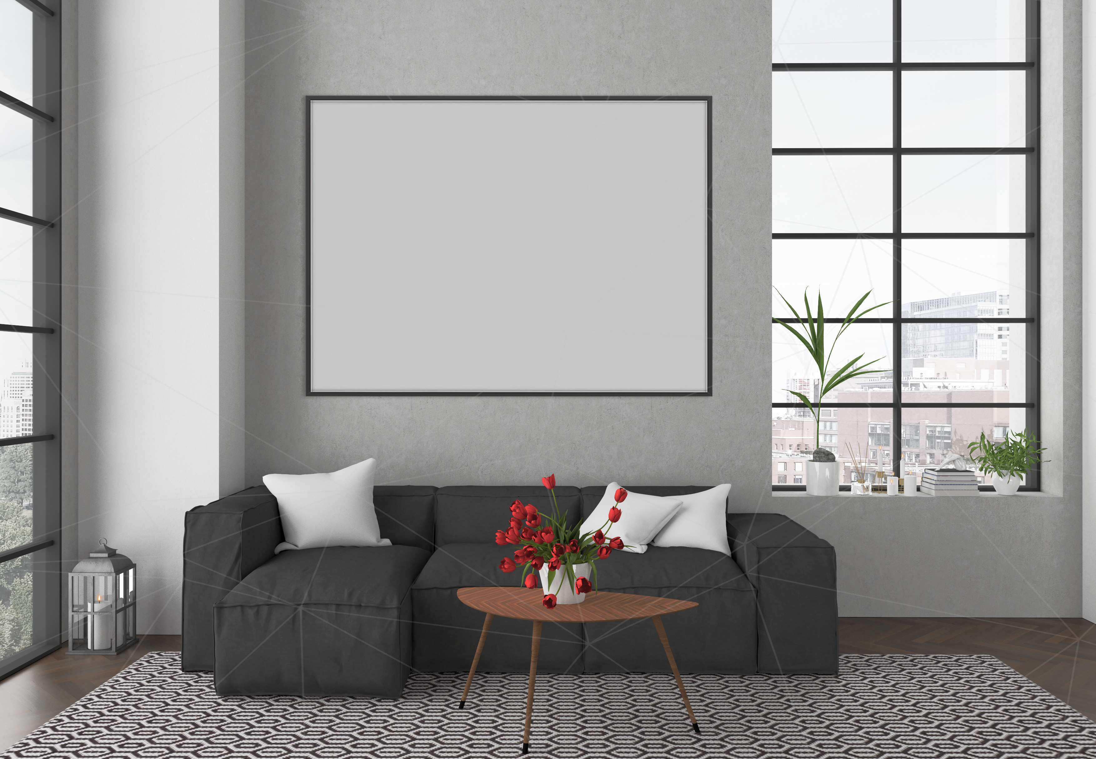 Download Interior mockup bundle - blank wall mock up (50816) | Mock Ups | Design Bundles
