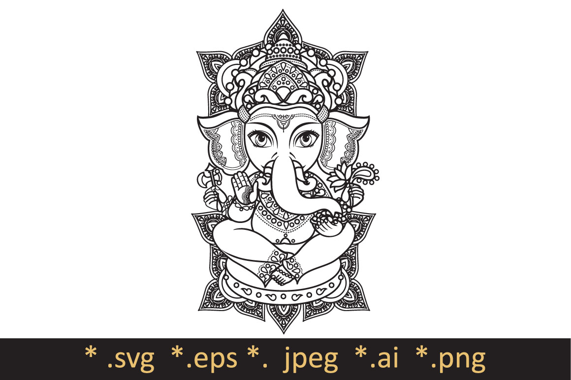 Download Hindu elephant God Lord Ganesh. (46991) | Illustrations ...