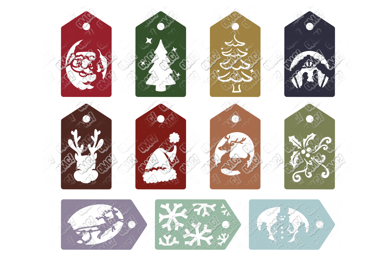 Christmas Tag SVG Gift Presents in SVG, DXF, PNG, EPS, JPEG