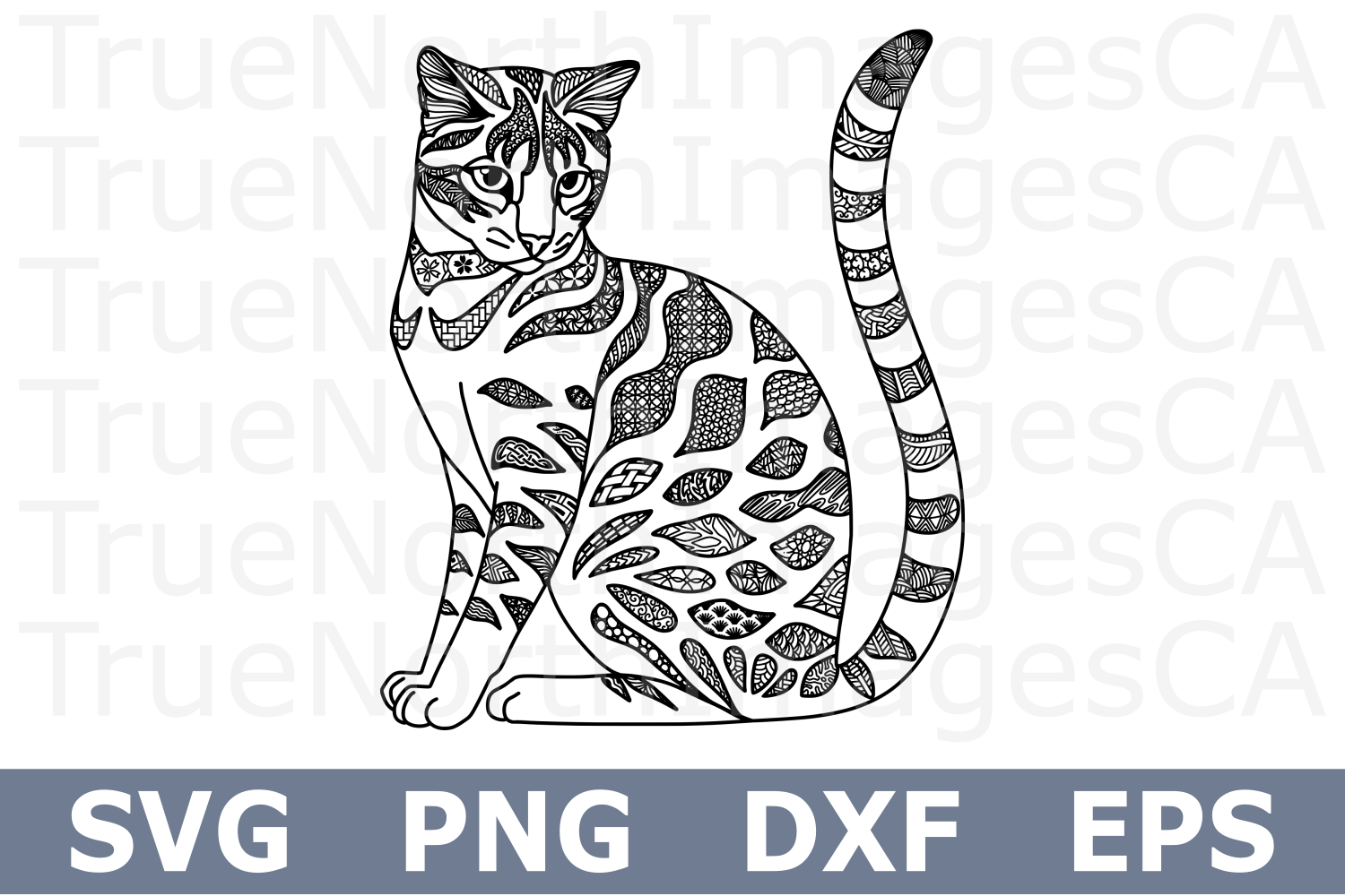 Download Zentangle Cat - An Animal SVG Cut File