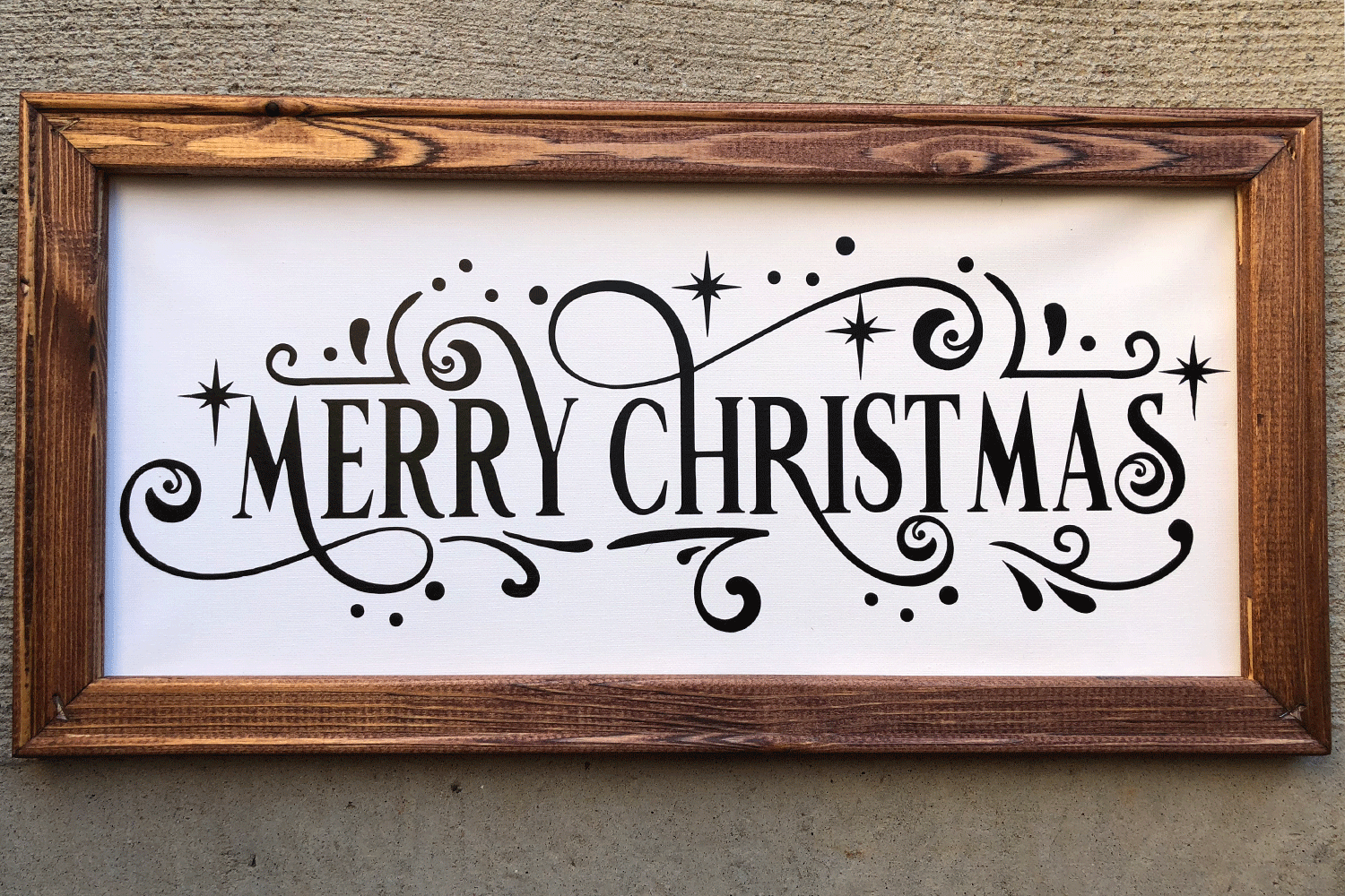 Christmas Svg - Merry Christmas Farmhouse Vintage Sign