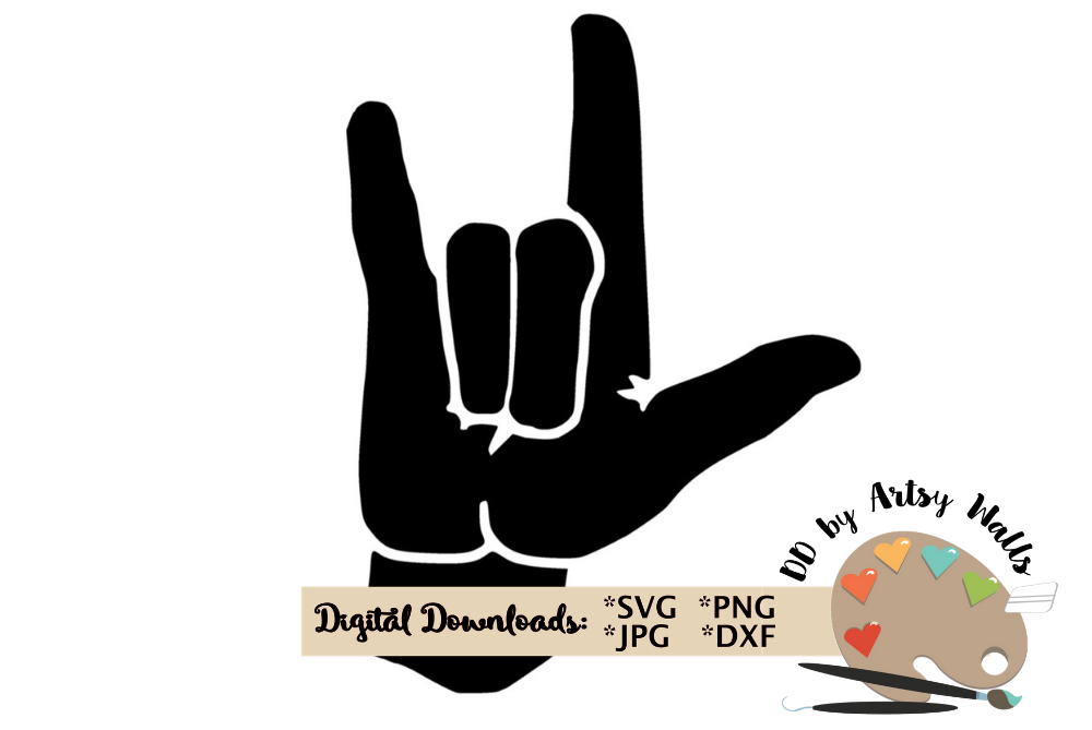 I love you american sign language svg file clipart asl Love