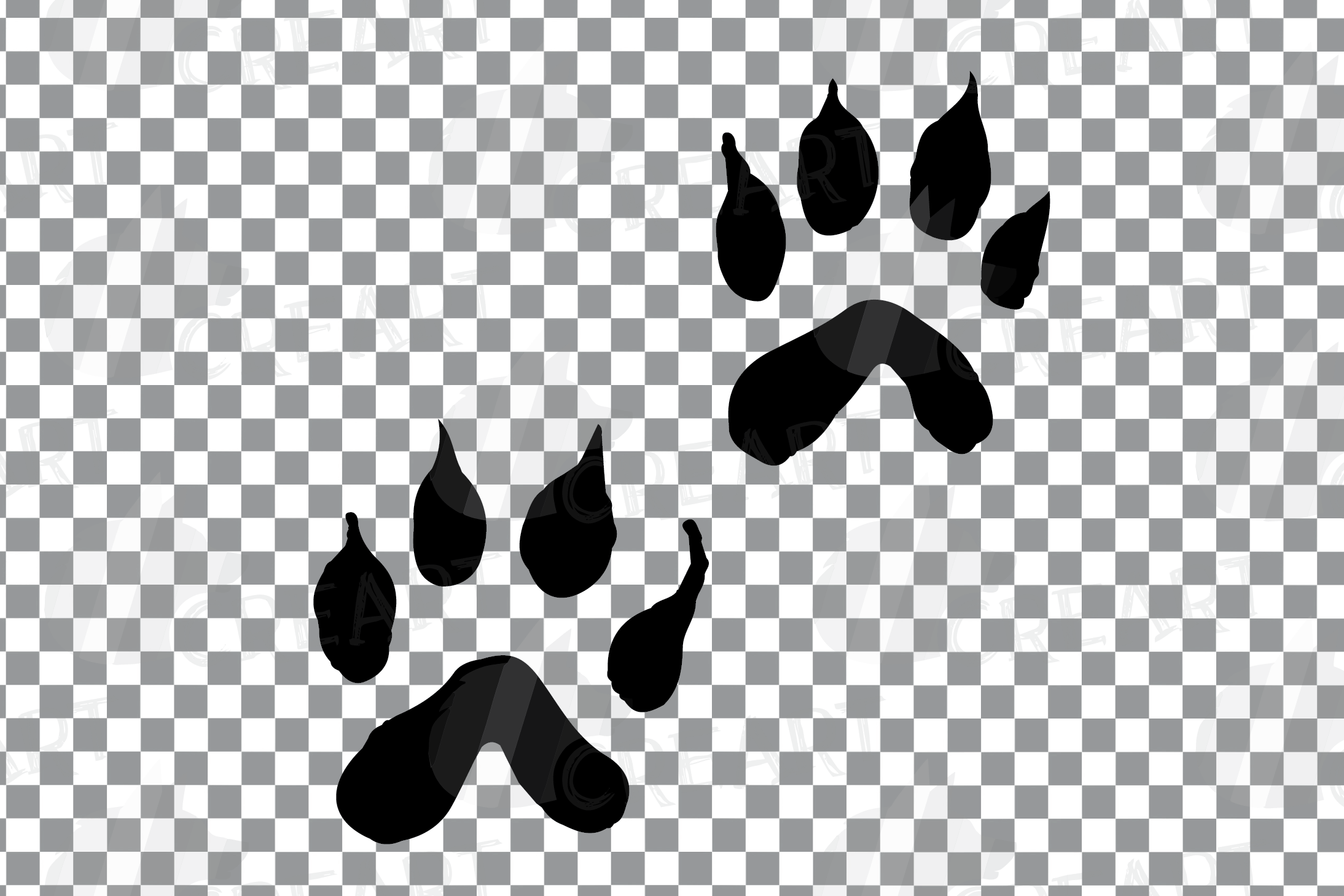 Download Animal Tracks, Woodland Animals footprints Clipart pack ...