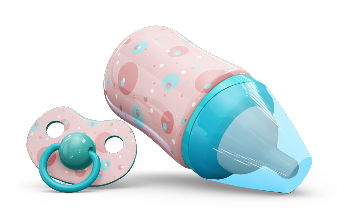 Baby Bottle and Pacifier Vol.2 Mockup