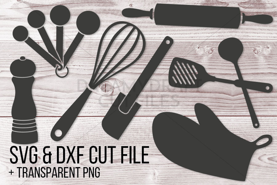 Download Kitchen utensils clip art | SVG & DXF cut files (144691 ...