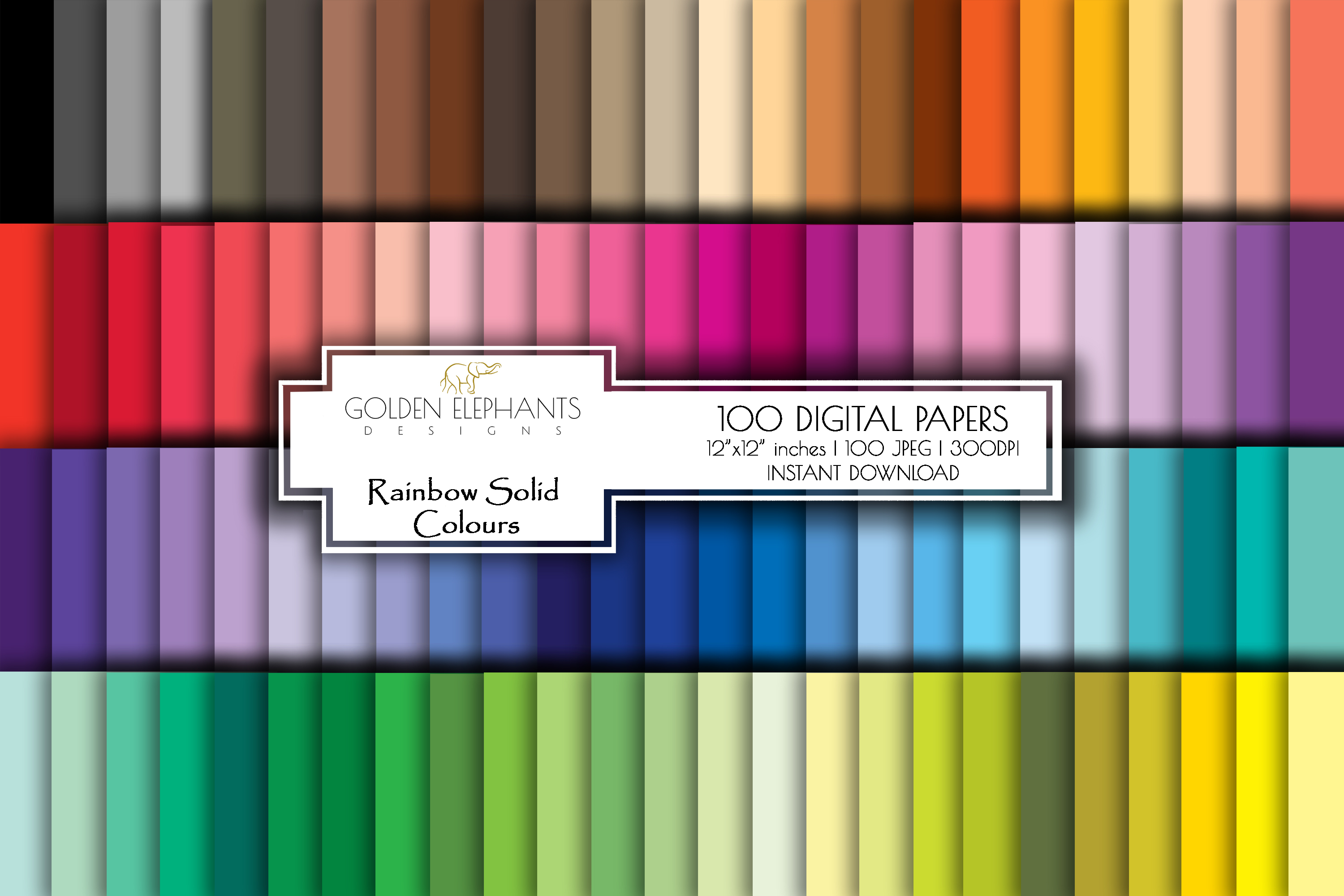 Download 100 Solid Colour Digital Paper Seamless Scale Patterns