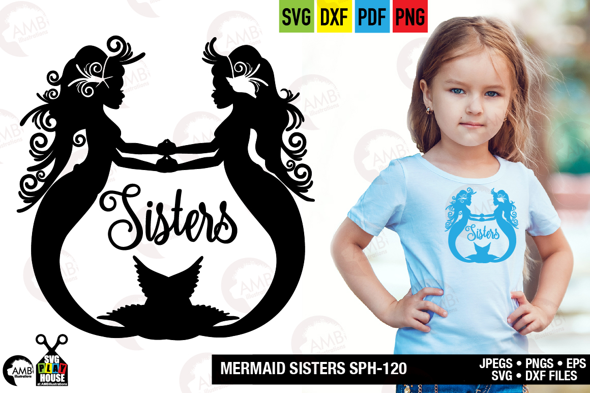 Download Mermaid svg, Mermaid sisters svg, SPH-120