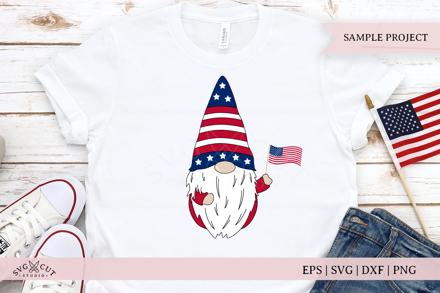 Download 4th of July Patriotic Gnome SVG Files