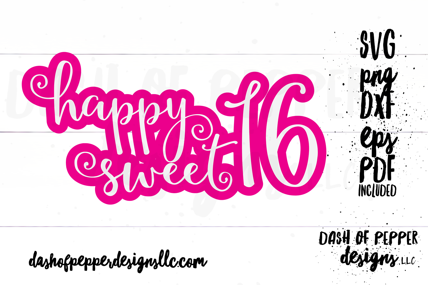 Download Happy Sweet 16 SVG - A Birthday SVG (201468) | SVGs ...
