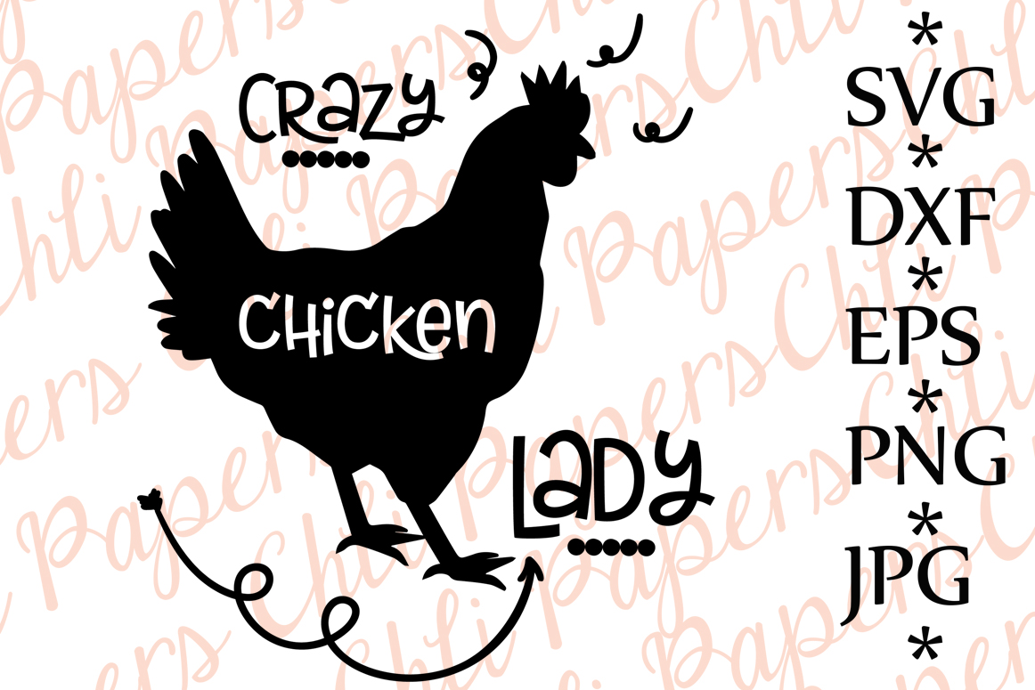 Download Crazy Chicken Lady Svg