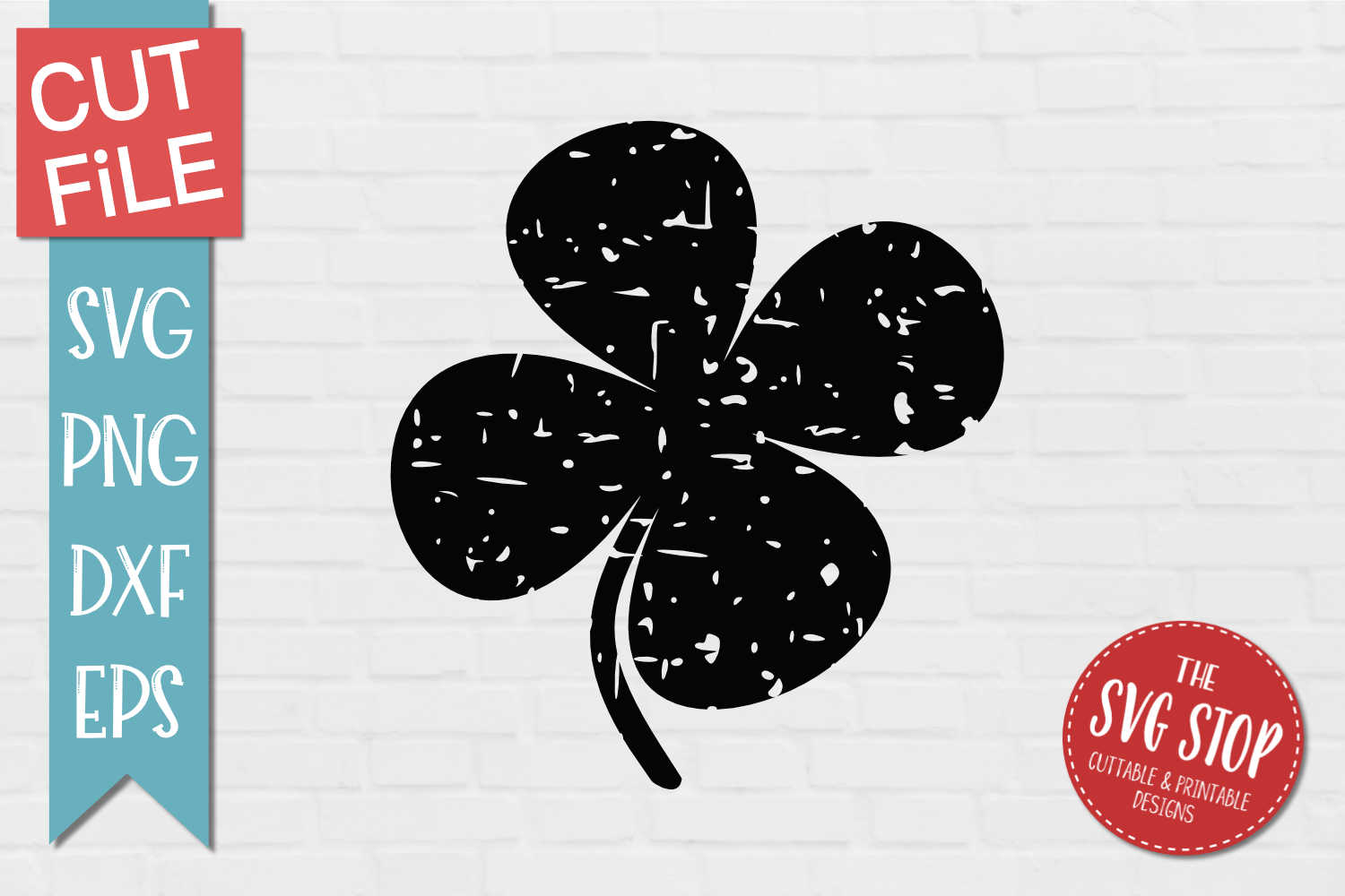 Download Distressed Clover - SVG, PNG, DXF, EPS (344929) | SVGs ...