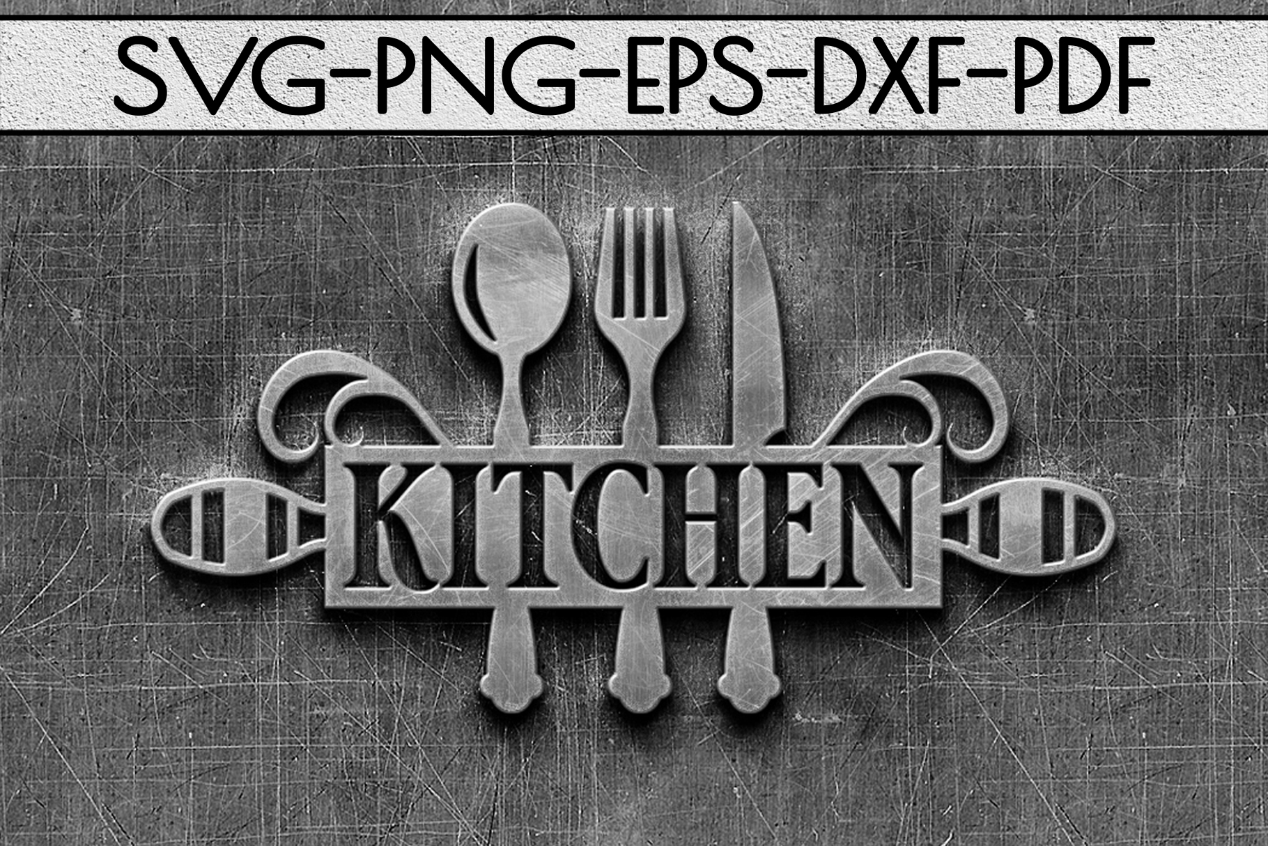 Download Kitchen Sign Papercut Template, Kitchen Decor SVG, DXF, PDF