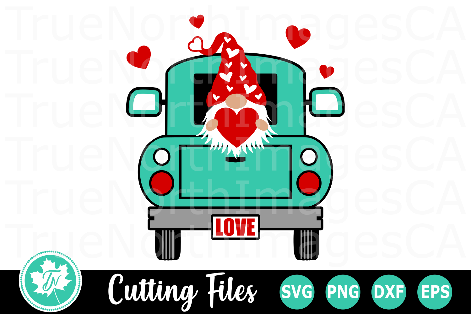 Download Gnome Truck - A Valentine SVG Cut File