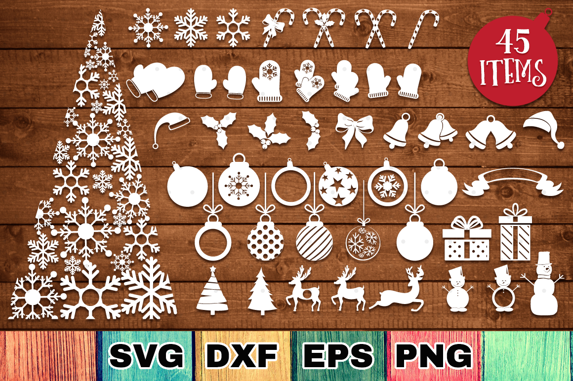 Download Christmas Bundle With 45 Svg Cut Files