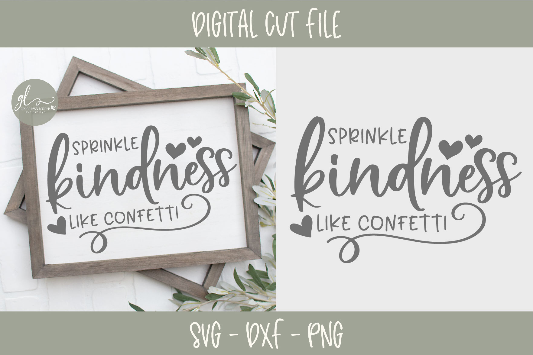 Download Sprinkle Kindness Like Confetti - Cut File - SVG, DXF & PNG