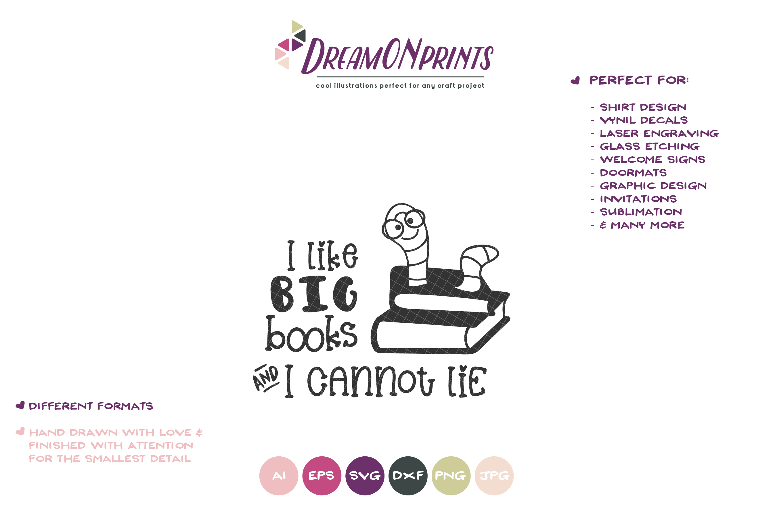 Download I Like Big Books | Bookworm SVG | Funny Reading SVG Design ...