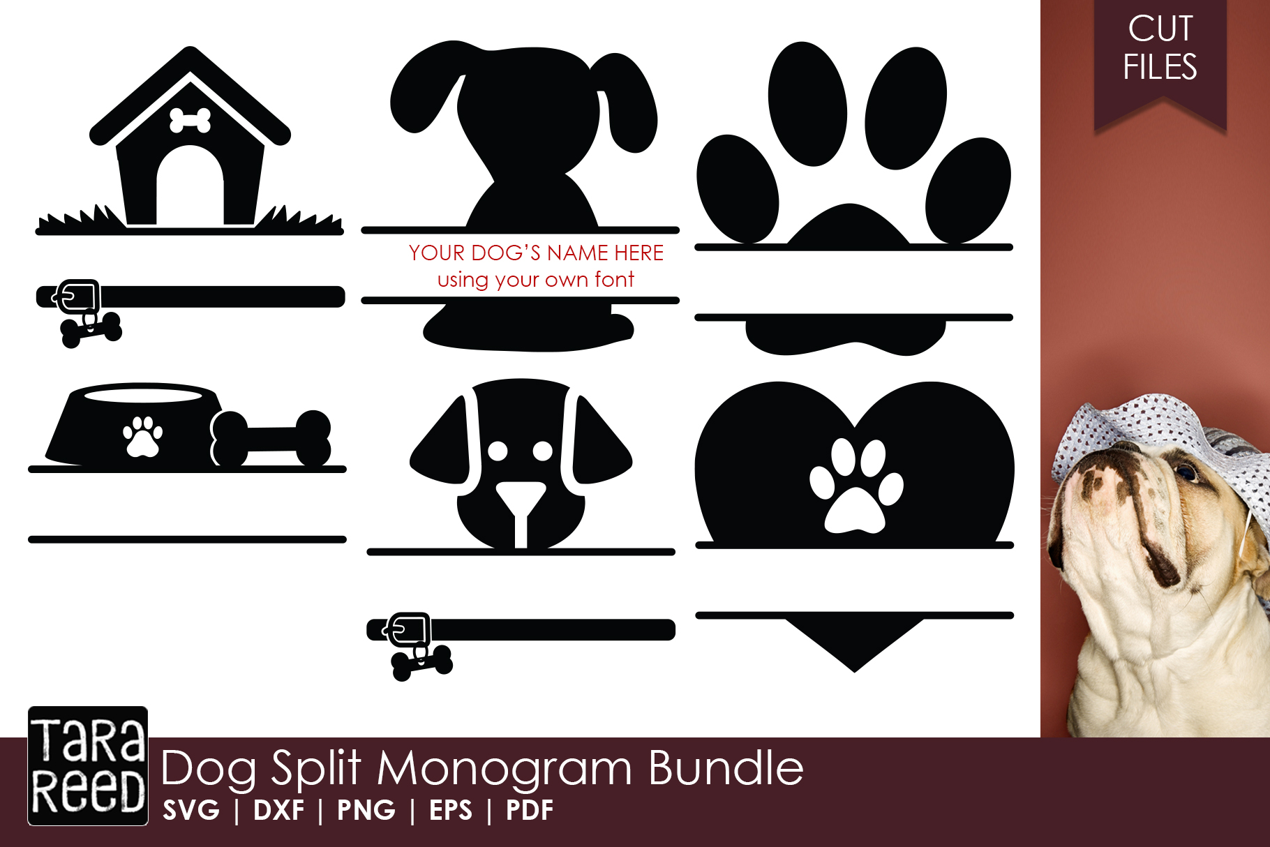 Download Dog Split Monogram Bundle