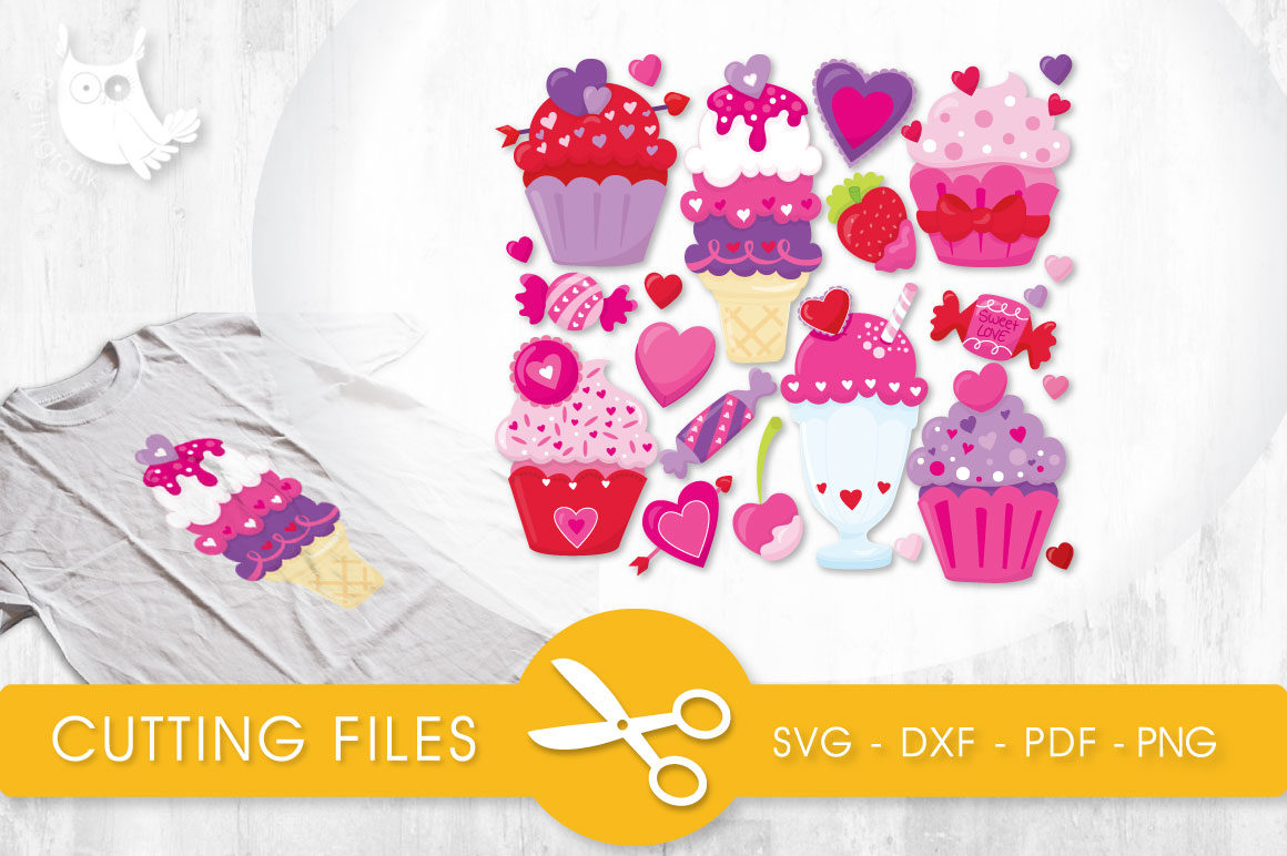 Download Sweet Treats cutting files svg, dxf, pdf, eps included ...