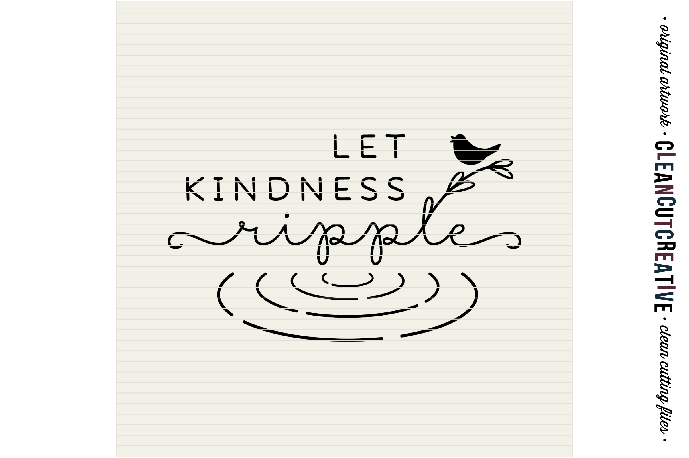 Download Inspiring Quote - Let Kindness Ripple - SVG DXF EPS PNG ...
