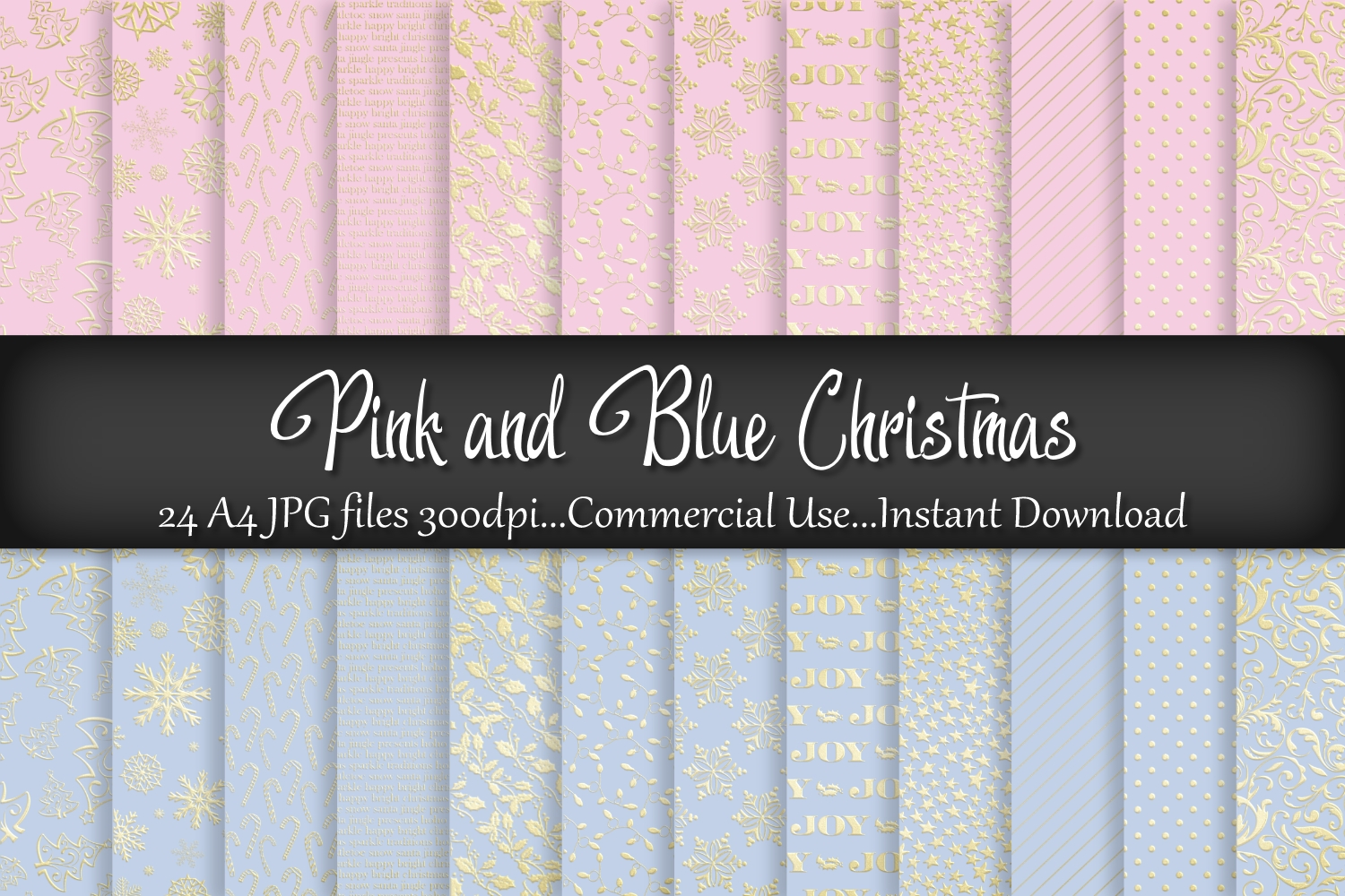 Download Pink And Blue Christmas