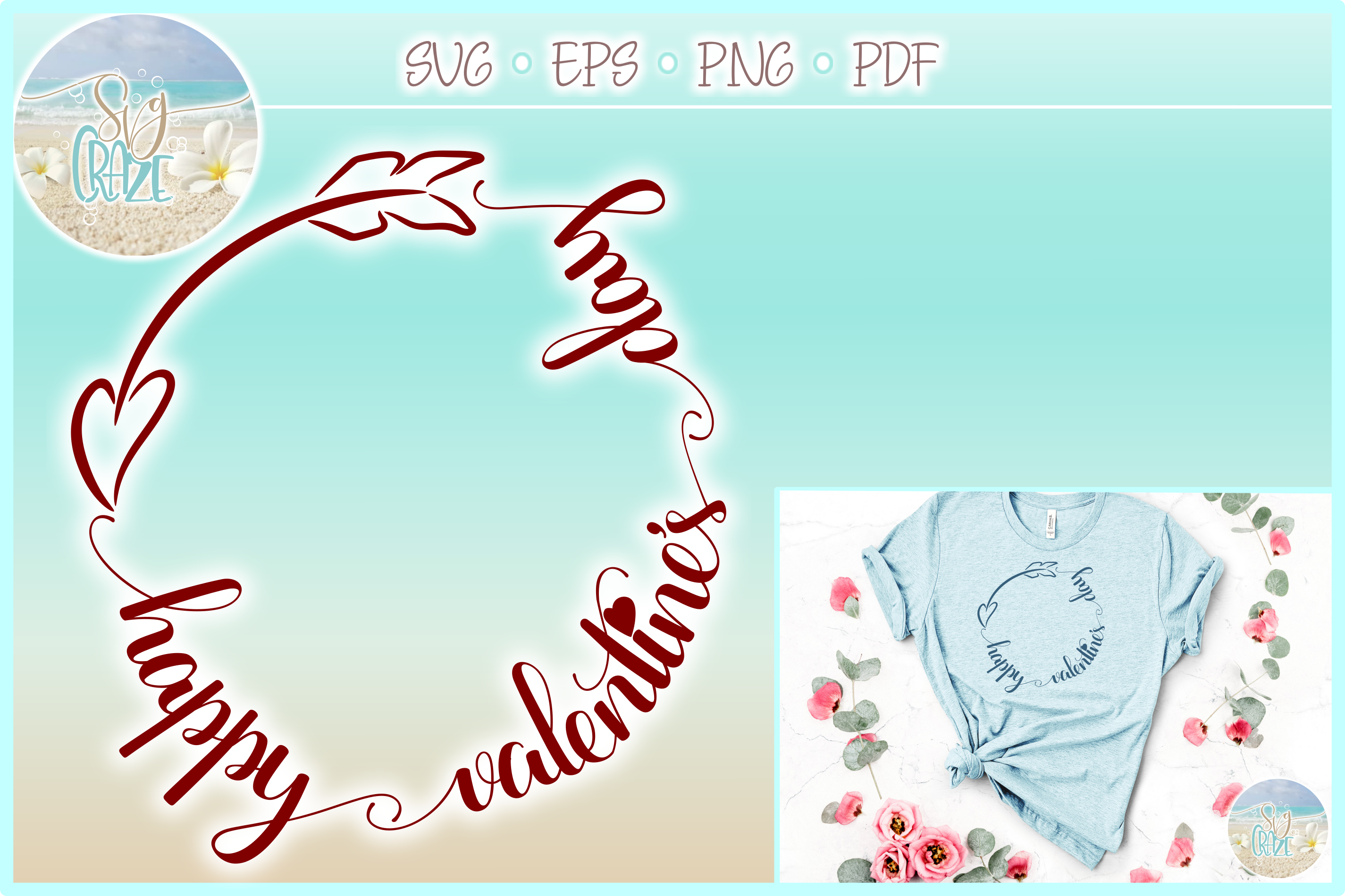 Download Happy Valentines Day Arrow Circle SVG Eps Png PDF files ...