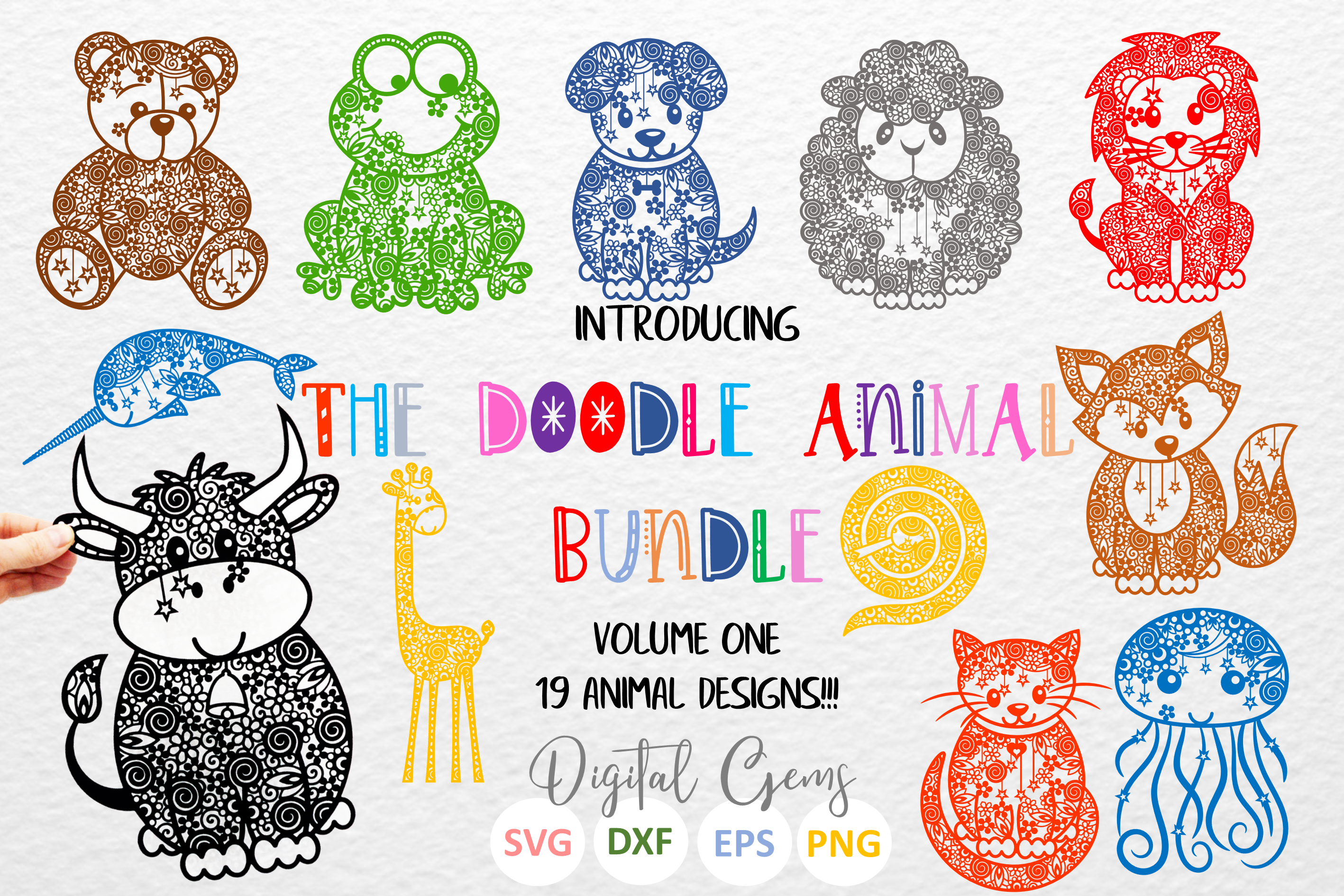 Download The Doodle Animal Bundle SVG / DXF / EPS files