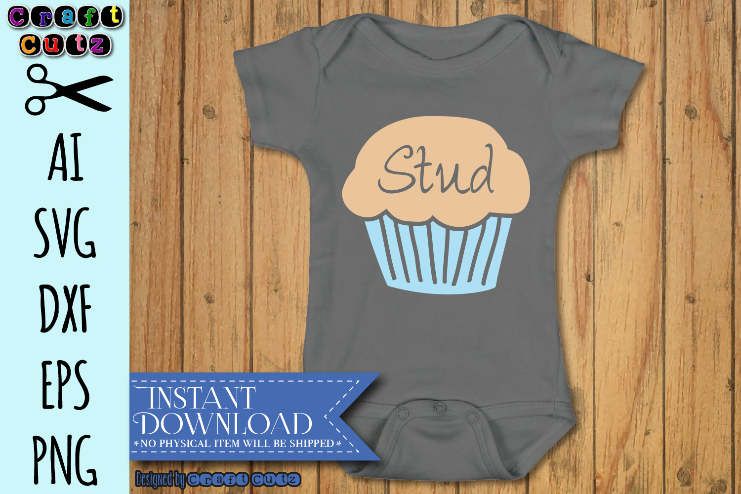 Download Stud Muffin SVG, Muffin DXF, Cute Toddler Shirt