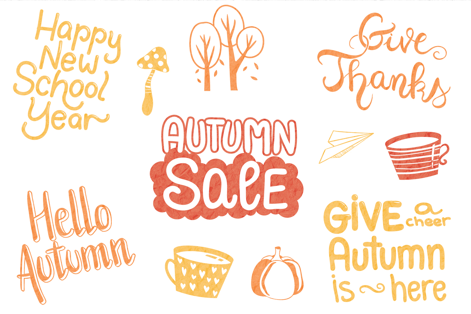 Download Autumn Bundle SVG Cut Files- 107 elements