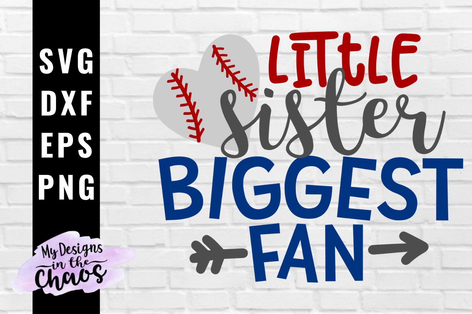 Download Baseball Little Sister SVG PNG EPS DXF | Baseball Sister SVG