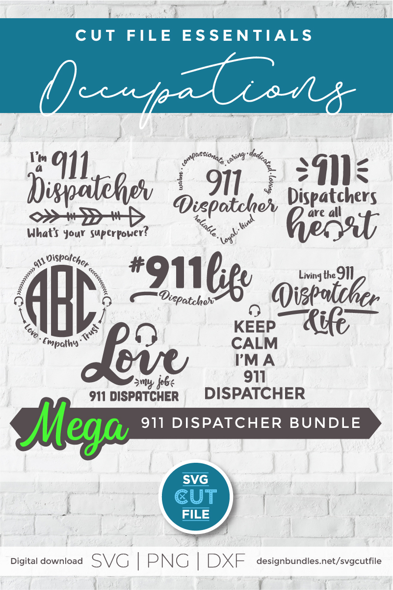 Download 911 svg - a 911 dispatcher svg bundle for crafters (524462 ...