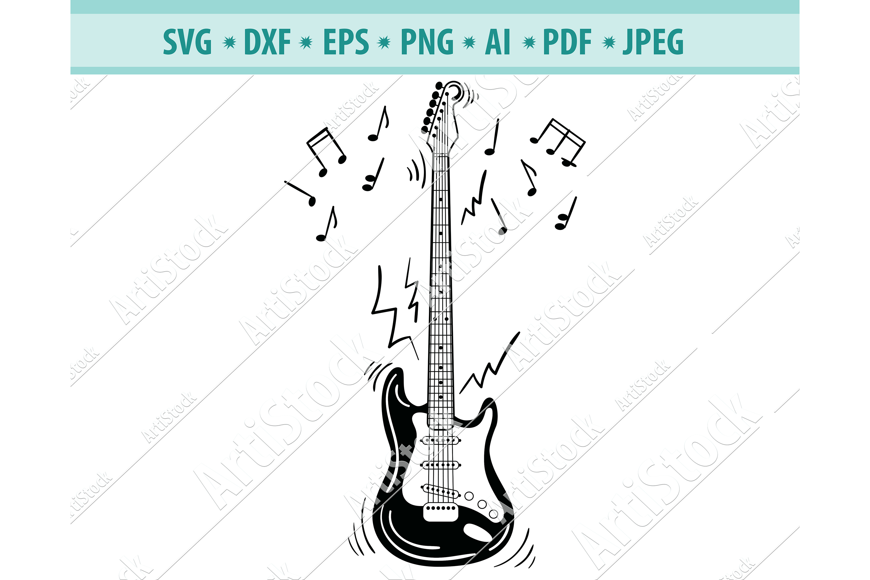 Electric Guitar Svg Guitar Notes Dxf Music Svg Png Eps 436707 Svgs Design Bundles 5359