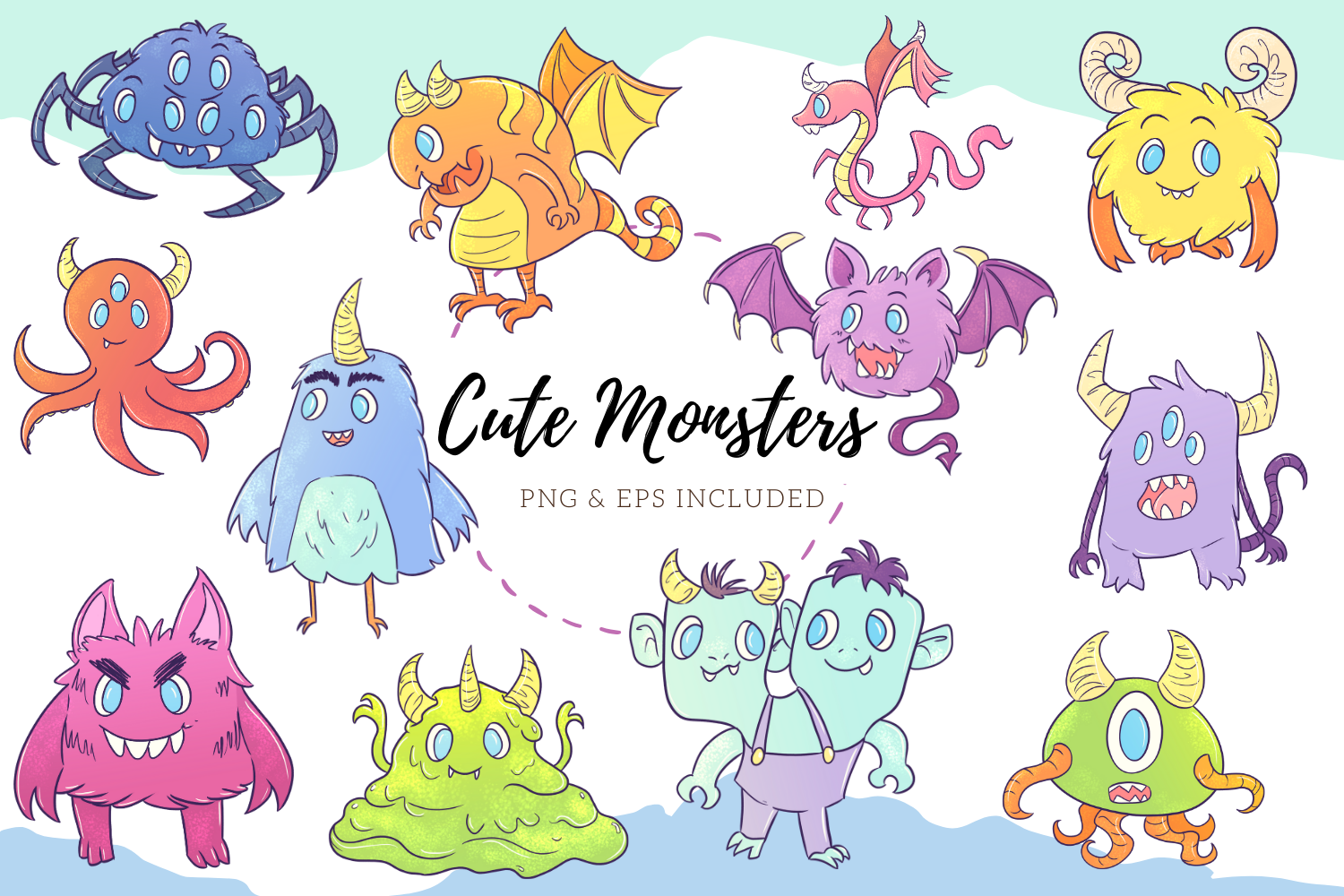 Cute Monster Illustrations