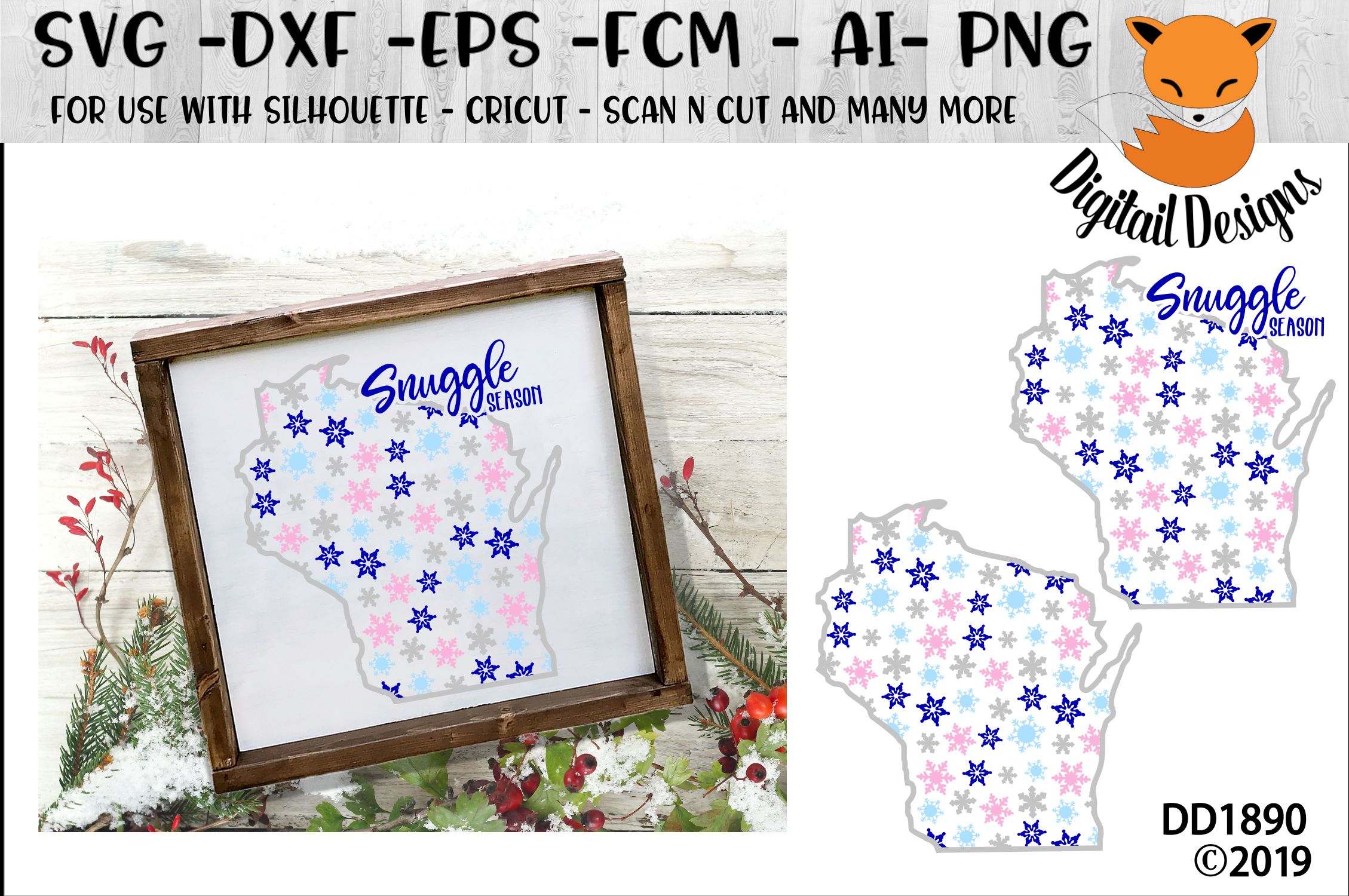 Download Wisconsin Snowflake Winter SVG (404991) | Cut Files ...